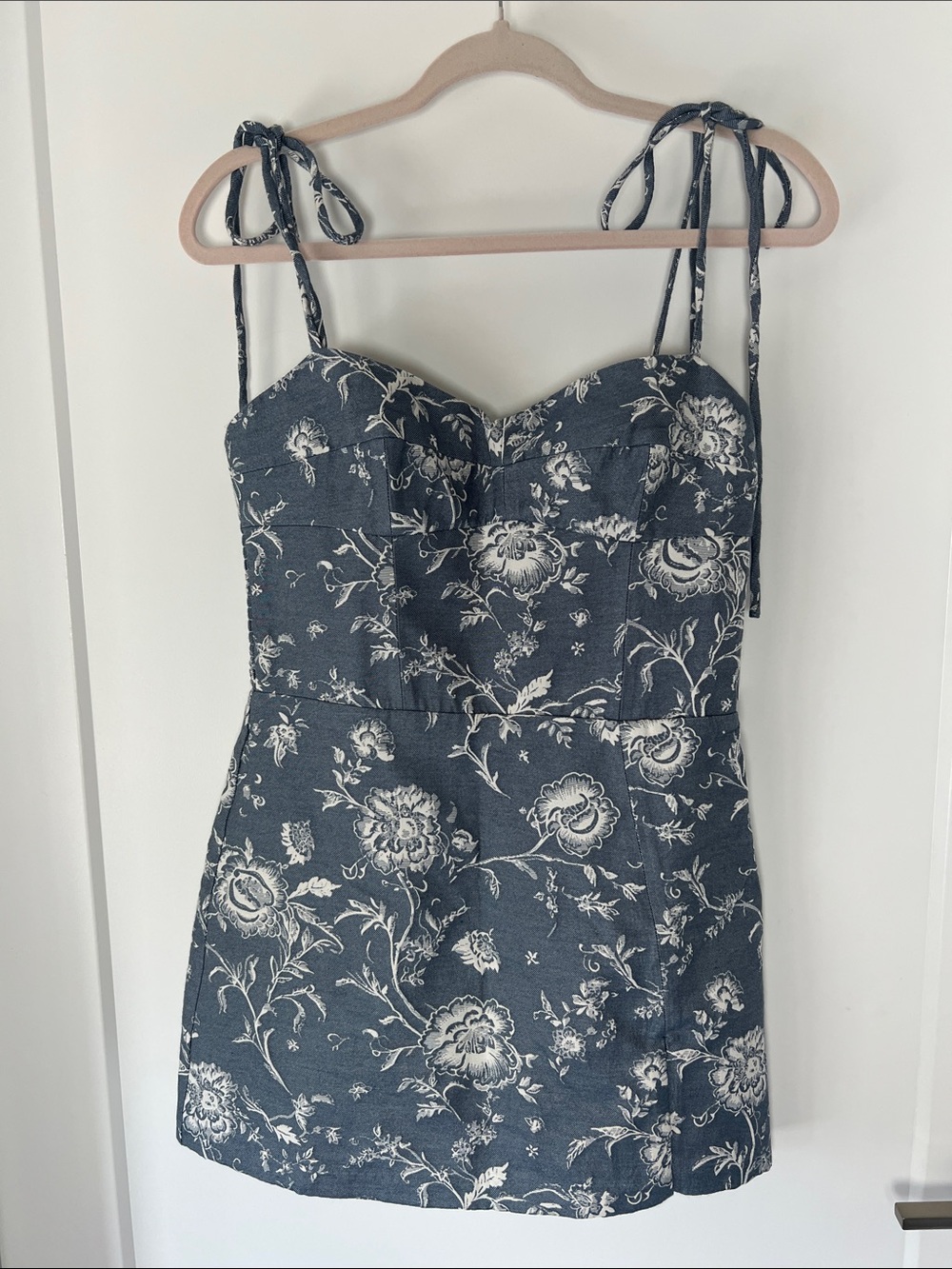 Amanda Uprichard Navy and White Floral Mini Dress - Picture 13 of 13